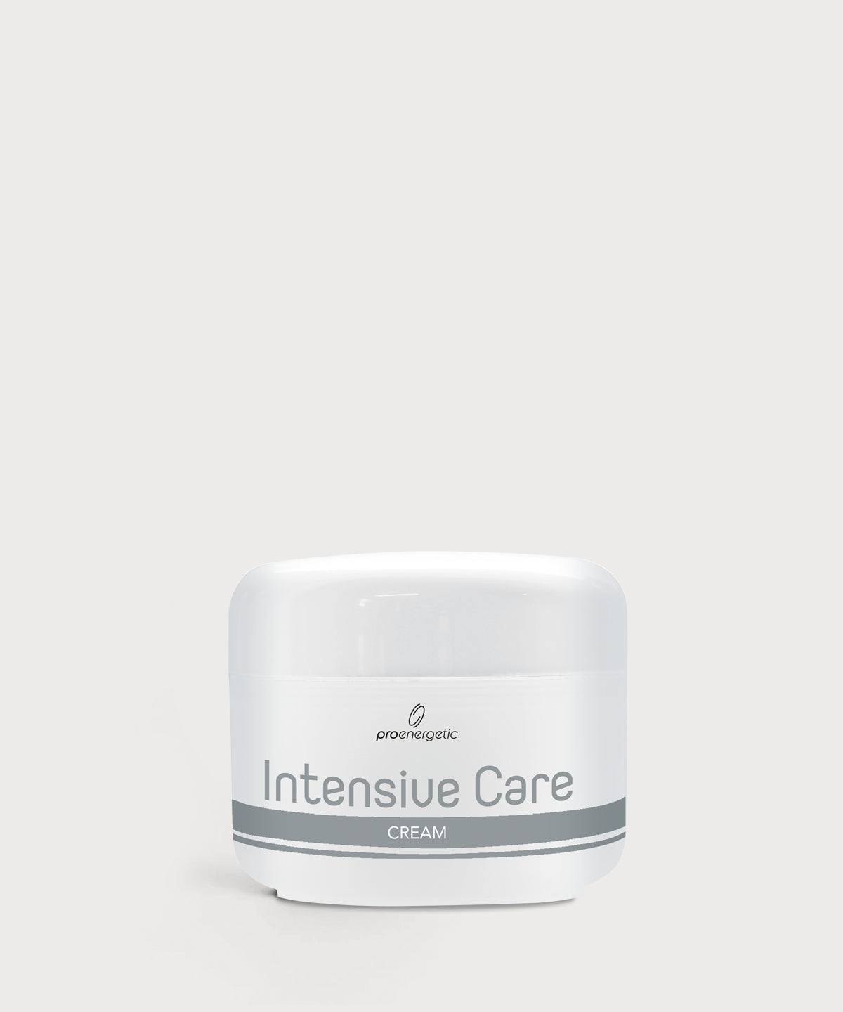 Weißer runder Tiegel mit ProEnergetic Logo und Aufschrift Intensive Care Cream auf hellem Hintergrund.