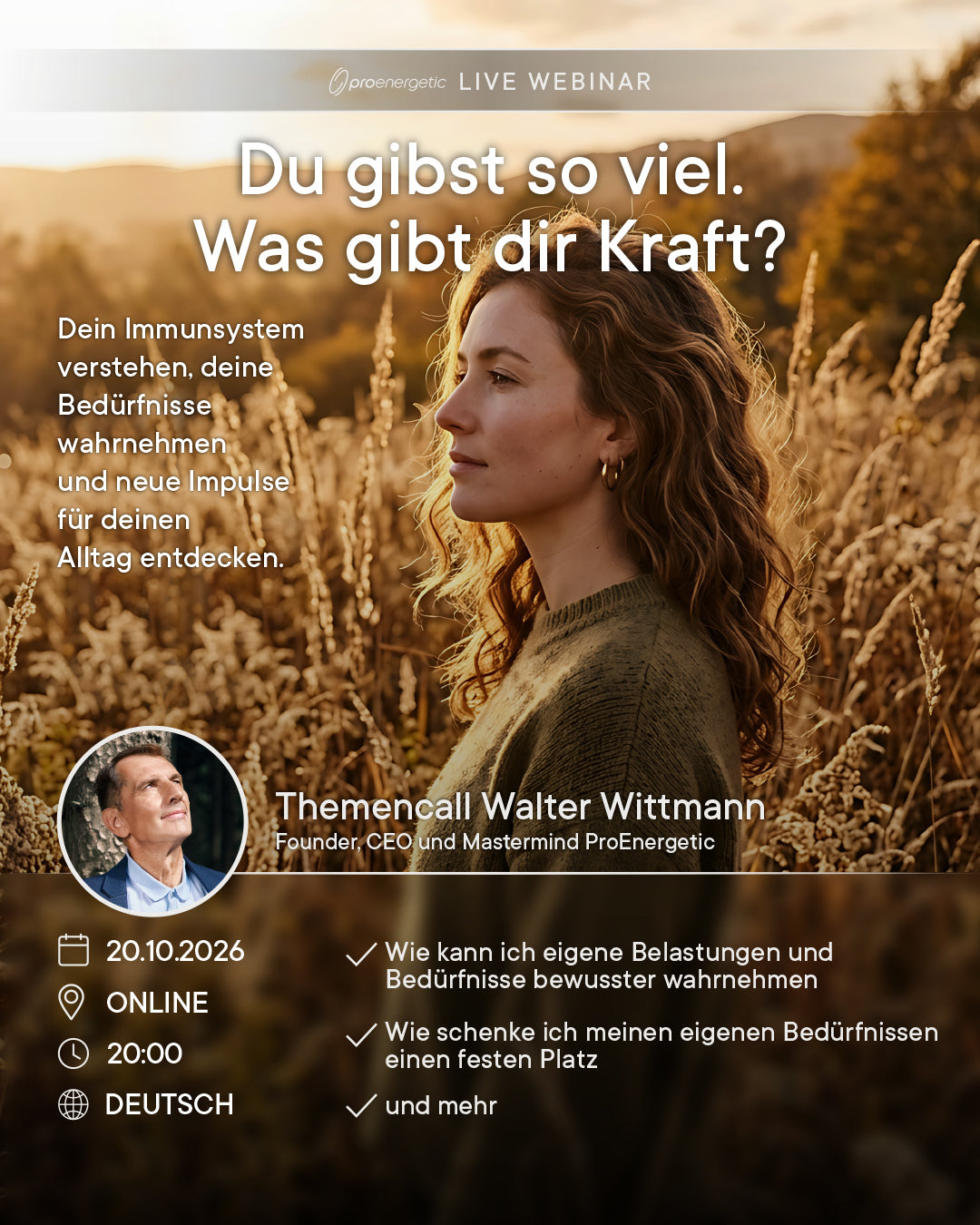 Du gibst so viel. Was gibt dir Kraft?